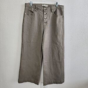 Scotch & Soda The Wave Free Spirit Olive Button-Fly Wide Leg Pants Size 12/31